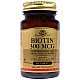 Solgar, Biotin, 300 mcg, 100 Tablets