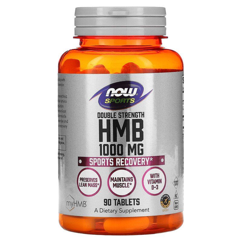 NOW Foods, Sports, HMB, Double Strength, 1000 mg, 90 Tablets NOW Foods, Sports, HMB, Double Strength, 1000 mg, 90 Tablets