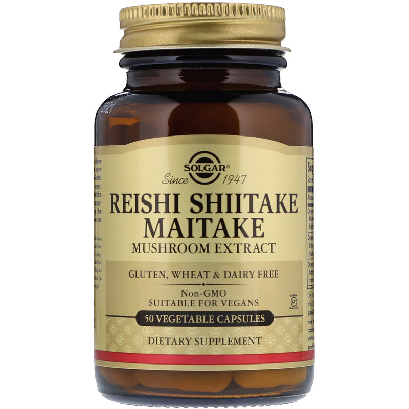 Solgar, Reishi Shiitake Maitake Mushroom Extract, 50 Vegetable Capsules Solgar, Reishi Shiitake Maitake Mushroom Extract, 50 Vegetable Capsules