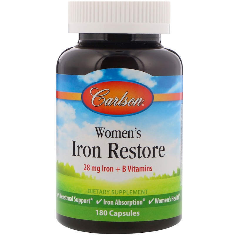 Carlson Labs, Womens Iron Restore, 180 Capsules Carlson Labs, Womens Iron Restore, 180 Capsules