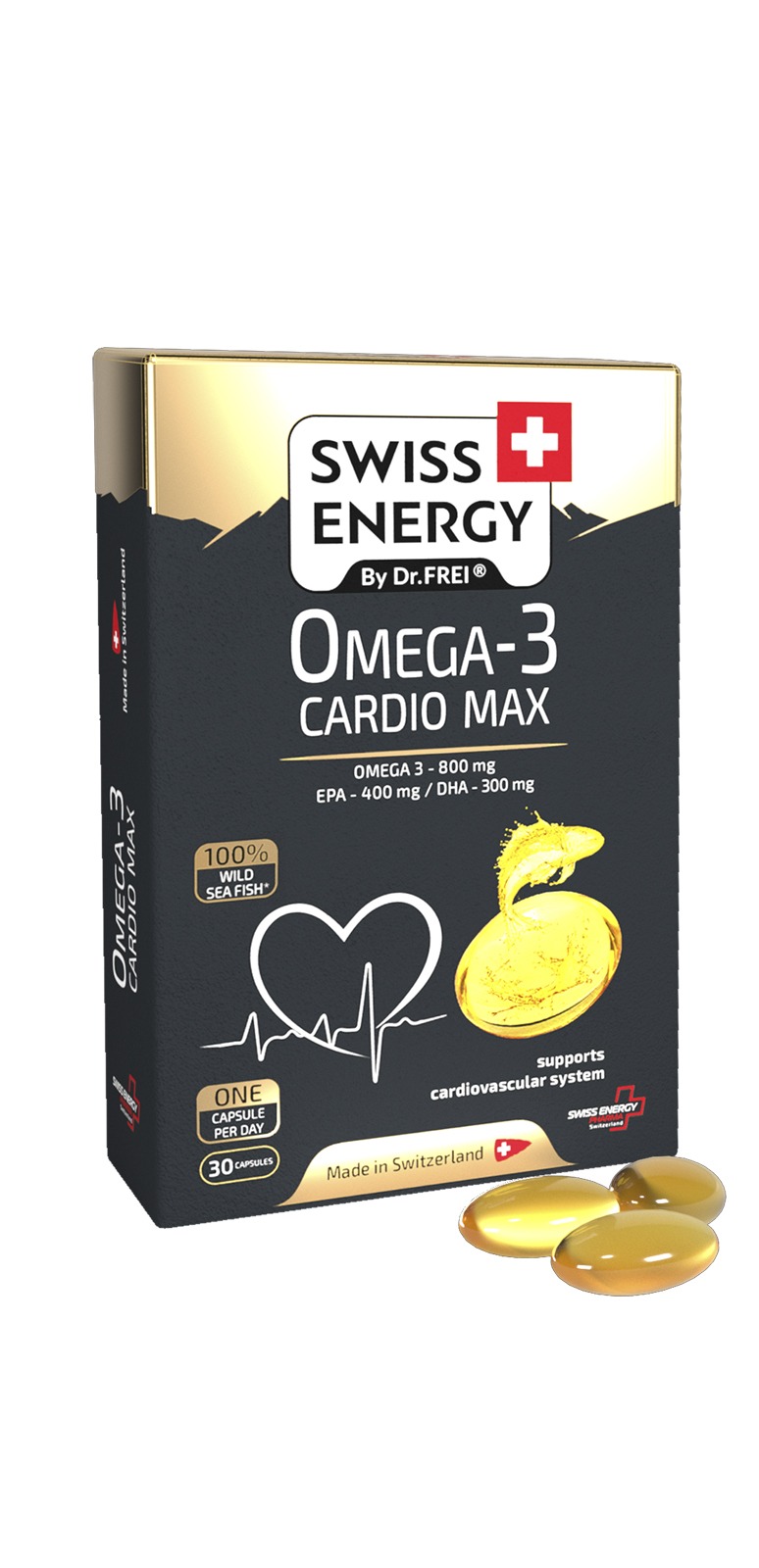Swiss Energy Omega-3 CARDIO MAX blister, 30 capsules Swiss Energy Omega-3 CARDIO MAX blister, 30 capsules