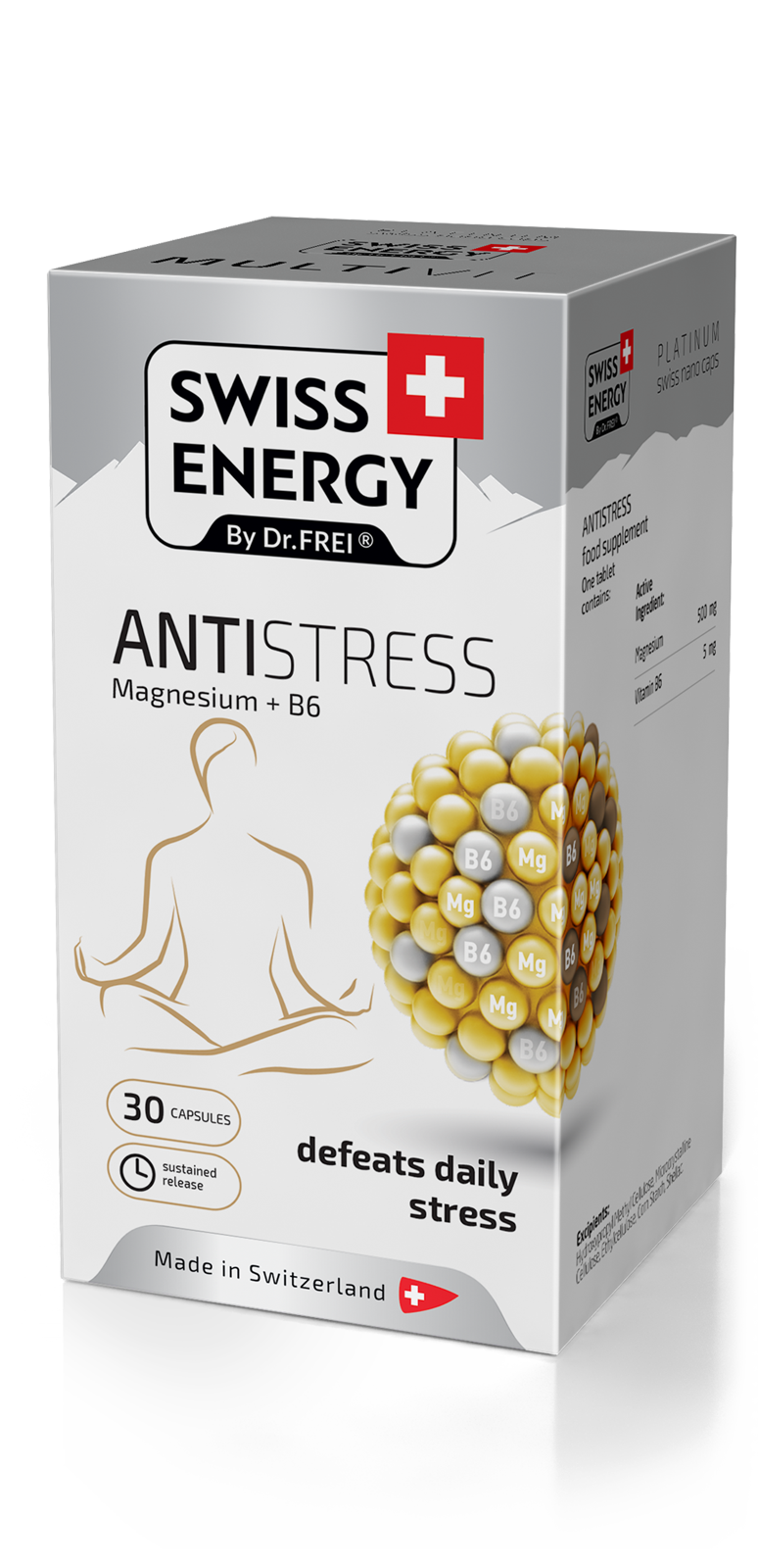 Swiss Energy ANTISTRESS Magnesium+B6, 30 capsules Swiss Energy ANTISTRESS Magnesium+B6, 30 capsules