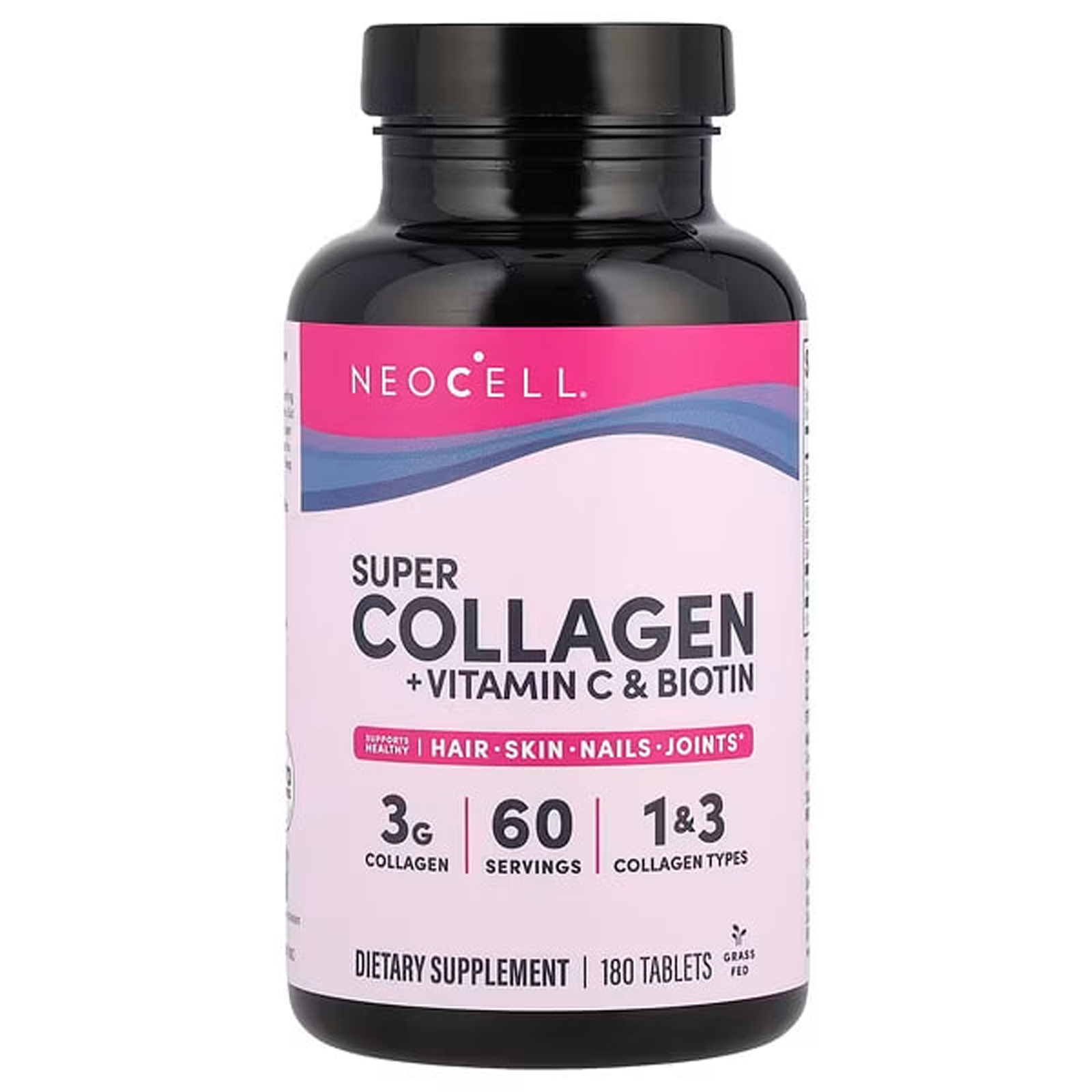 NeoCell, Grassfed Collagen Peptides + Vitamin C & Biotin, 180 Tablets NeoCell, Grassfed Collagen Peptides + Vitamin C & Biotin, 180 Tablets