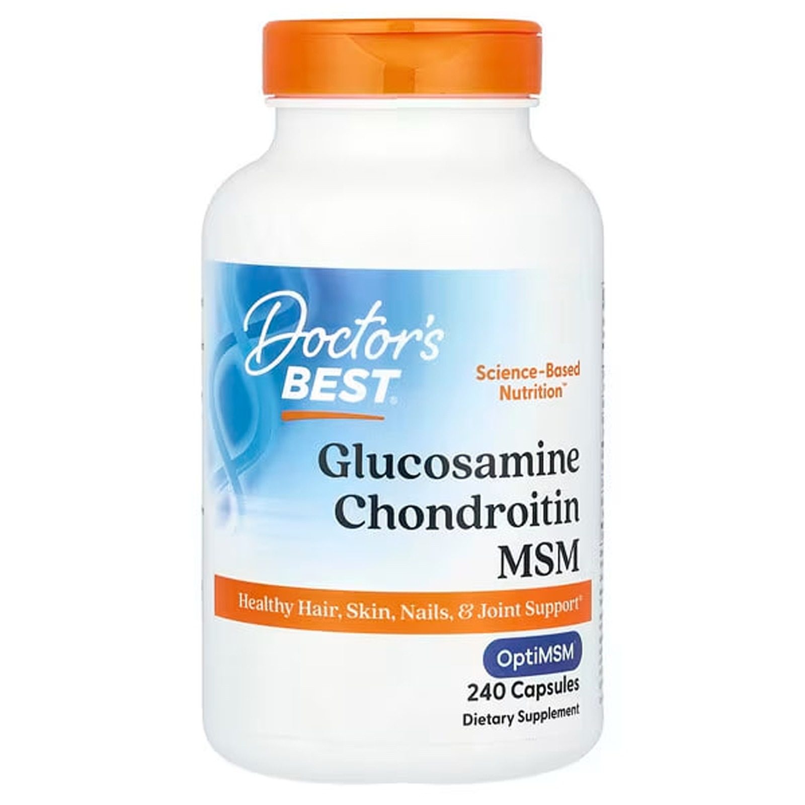 Doctors Best, Glucosamine Chondroitin MSM with OptiMSM, 240 Caps Doctors Best, Glucosamine Chondroitin MSM with OptiMSM, 240 Caps