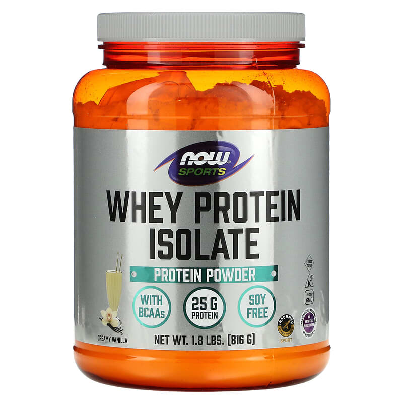 Now Foods, Sports, Whey Protein Isolate, Creamy Vanilla, 1.8 lbs (816 g) Now Foods, Sports, Whey Protein Isolate, Creamy Vanilla, 1.8 lbs (816 g)
