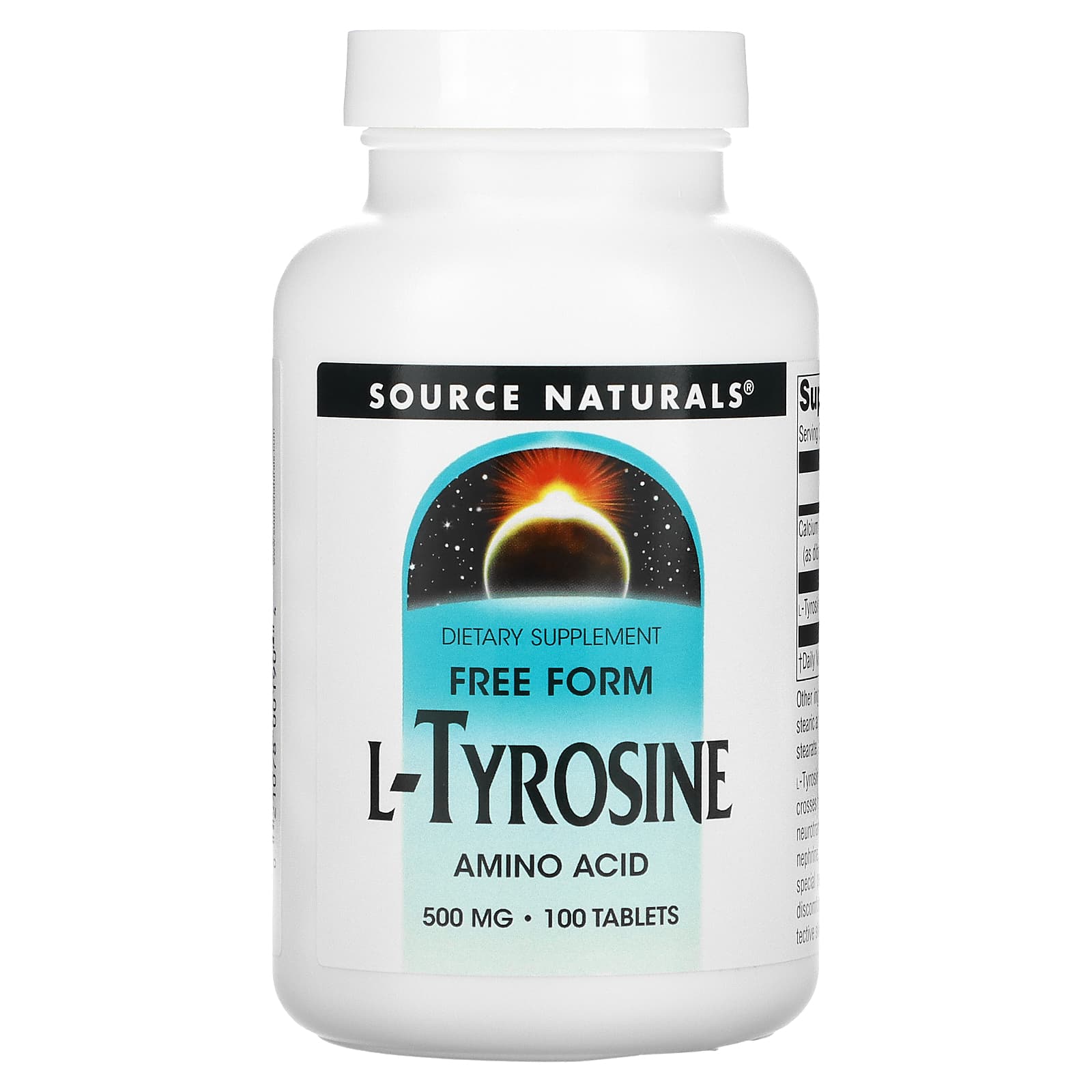 Source Naturals, L-Tyrosine, 500 mg, 100 Tablets Source Naturals, L-Tyrosine, 500 mg, 100 Tablets