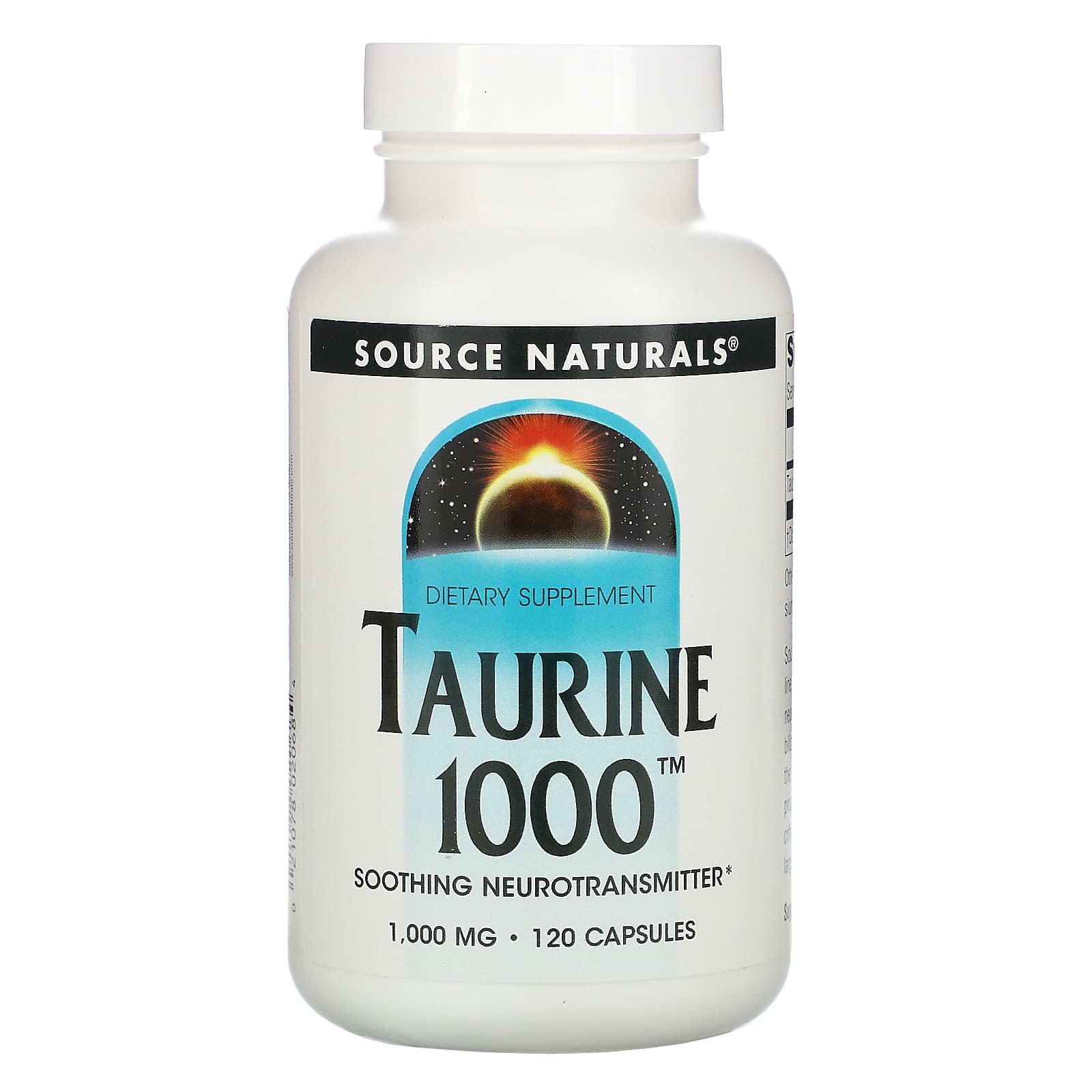 Source Naturals, Taurine 1000, 1,000 mg, 120 Capsules Source Naturals, Taurine 1000, 1,000 mg, 120 Capsules