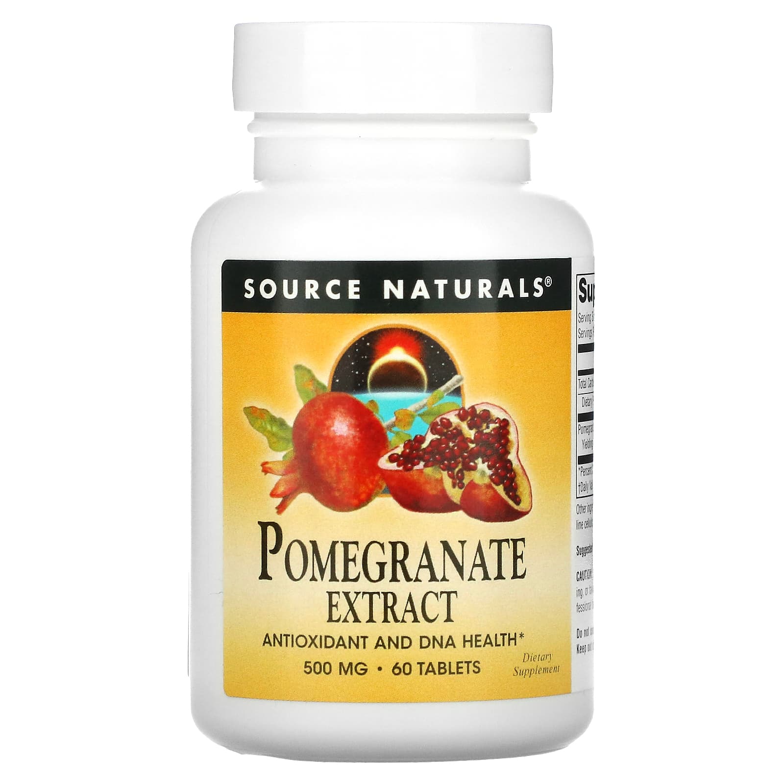 Source Naturals, Pomegranate Extract, 500 mg, 60 Tablets Source Naturals, Pomegranate Extract, 500 mg, 60 Tablets