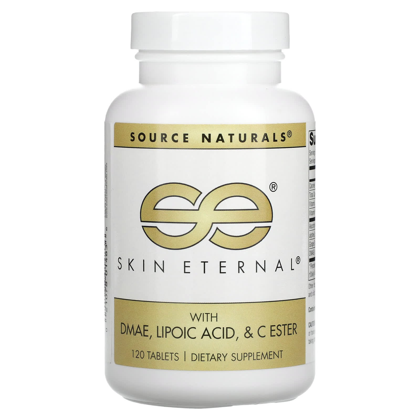Source Naturals, Skin Eternal with DMAE, Lipoic Acid, and C Ester, 120 Tablets Source Naturals, Skin Eternal with DMAE, Lipoic Acid, and C Ester, 120 Tablets