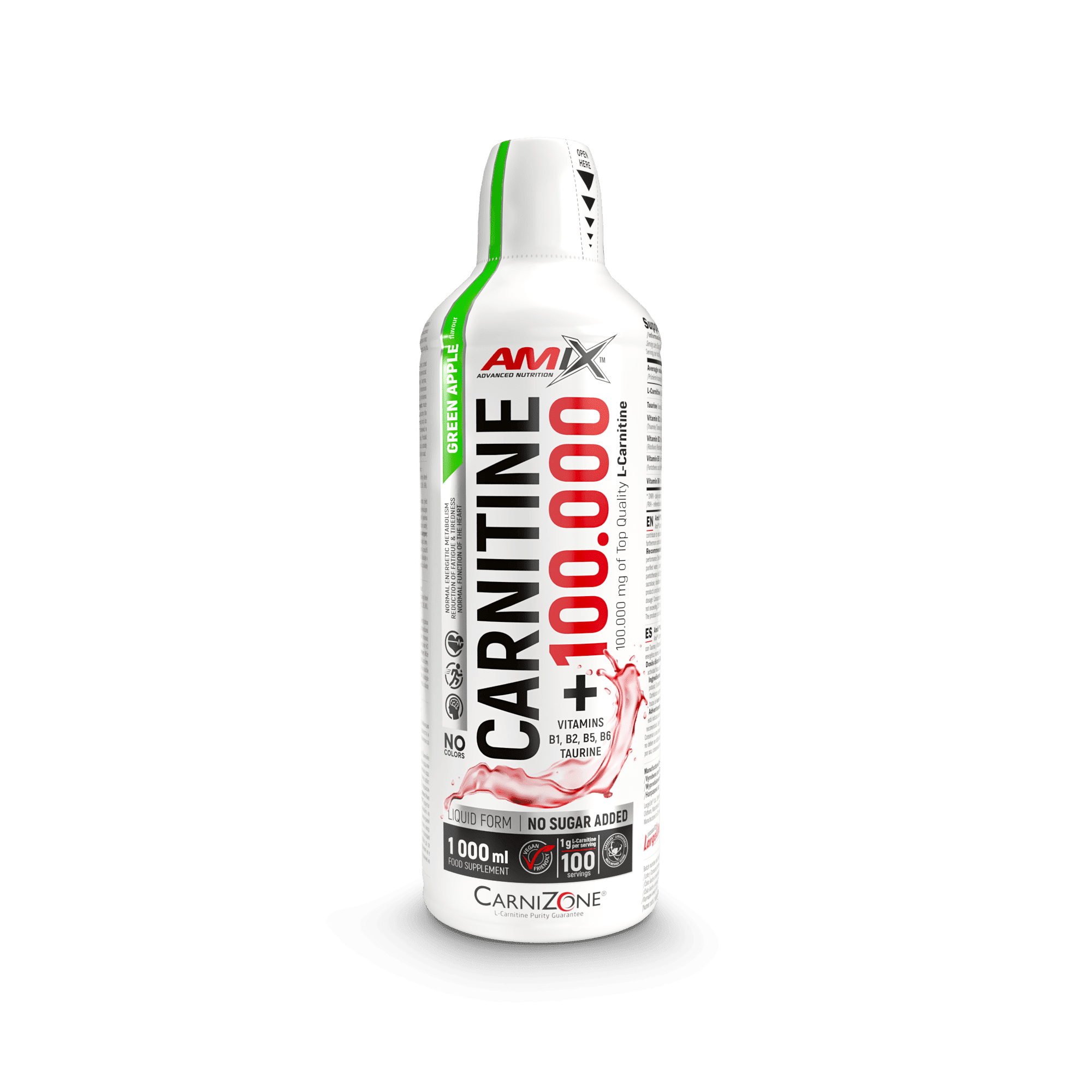 L-Carnitine 100.000 мг CarniZone - 1000 мл - зелене яблуко L-Carnitine 100.000 мг CarniZone - 1000 мл - зелене яблуко