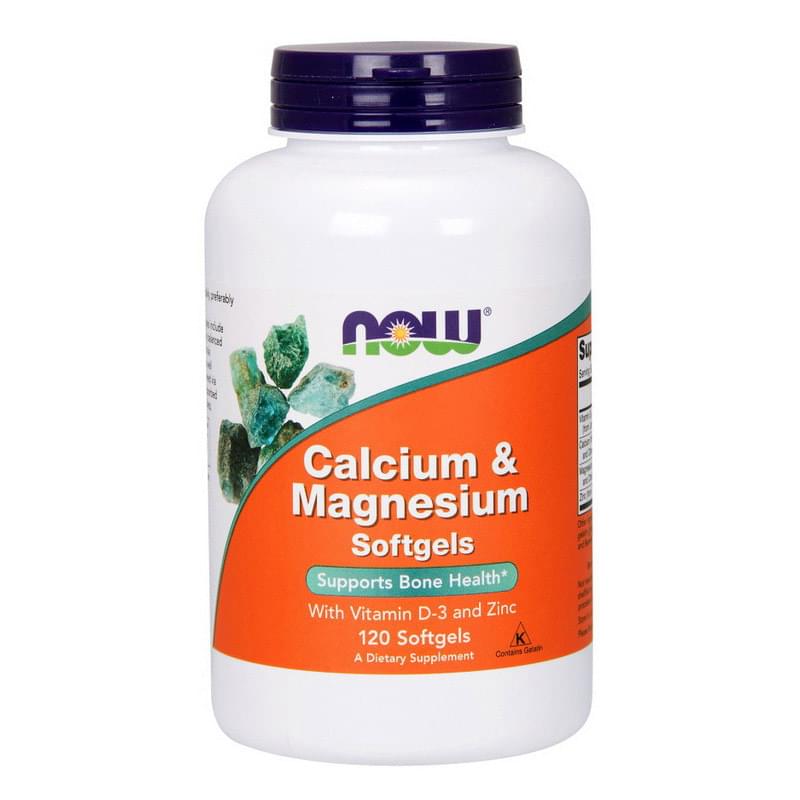 Now Foods, Calcium & Magnesium, with Vitamin D-3 and Zinc, 120 Softgels Now Foods, Calcium & Magnesium, with Vitamin D-3 and Zinc, 120 Softgels