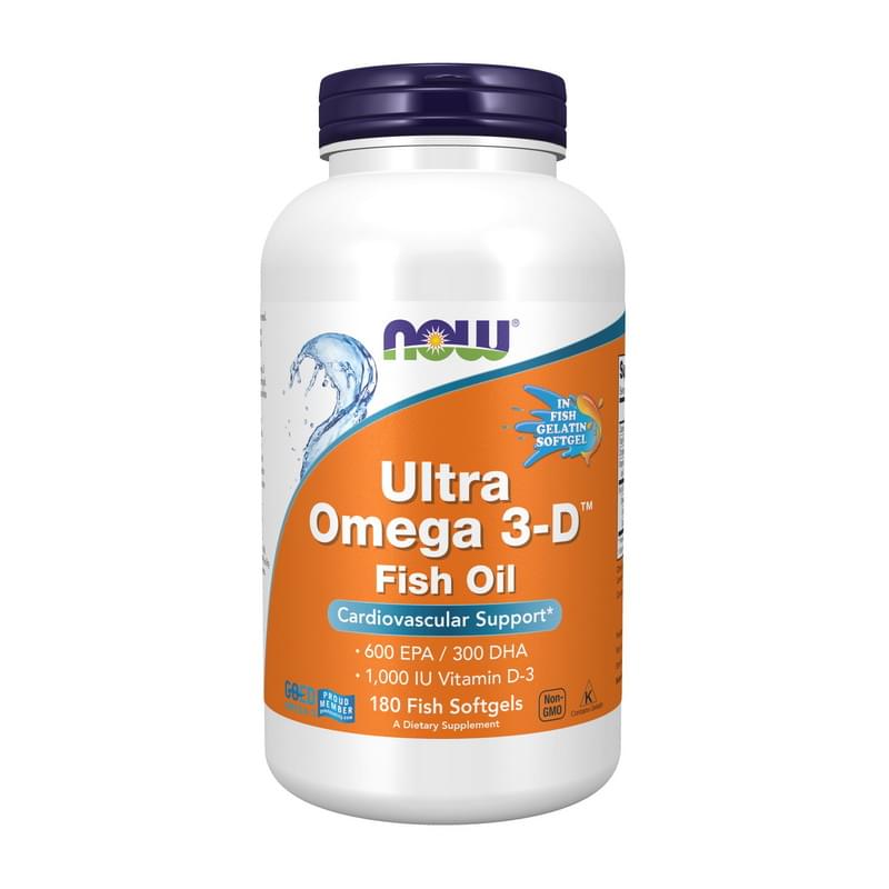NOW Foods, Ultra Omega 3-D, 600 EPA / 300 DHA, 180 Fish Softgels NOW Foods, Ultra Omega 3-D, 600 EPA / 300 DHA, 180 Fish Softgels