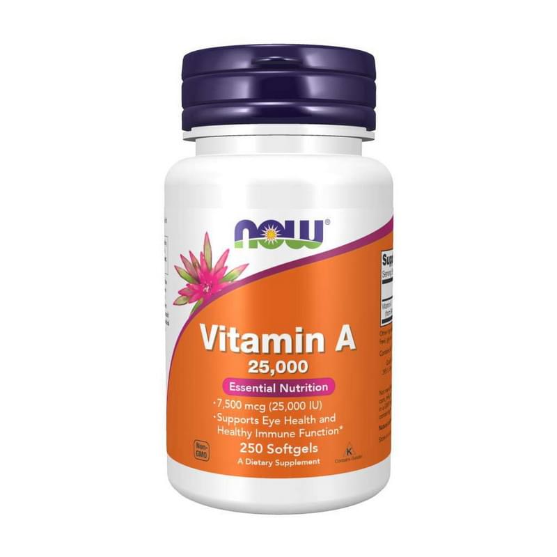 Now Foods, Vitamin A, 25,000 IU, 250 Softgels Now Foods, Vitamin A, 25,000 IU, 250 Softgels
