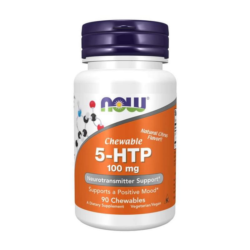 Now Foods, 5-HTP, Chewable, Natural Citrus Flavor, 100 mg, 90 Chewables Now Foods, 5-HTP, Chewable, Natural Citrus Flavor, 100 mg, 90 Chewables
