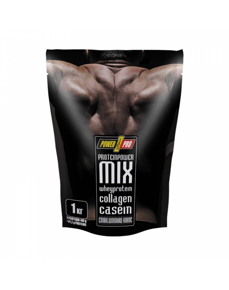 POWER PRO Протеїн MIX Шоколад-кокос, 1кг POWER PRO Протеїн MIX Шоколад-кокос, 1кг