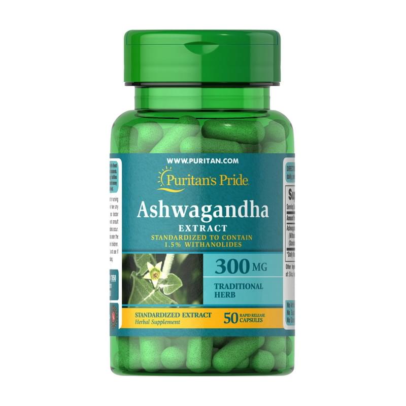 Puritan's Ashwagandha Standardized Extract 300 mg 50 Capsules Puritan's Ashwagandha Standardized Extract 300 mg 50 Capsules