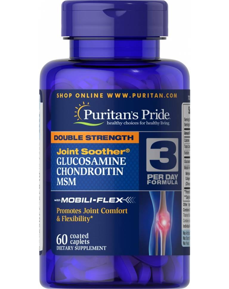 Puritan's Double Strength Glucosamine, Chondroitin & MSM 60 Caplets Puritan's Double Strength Glucosamine, Chondroitin & MSM 60 Caplets