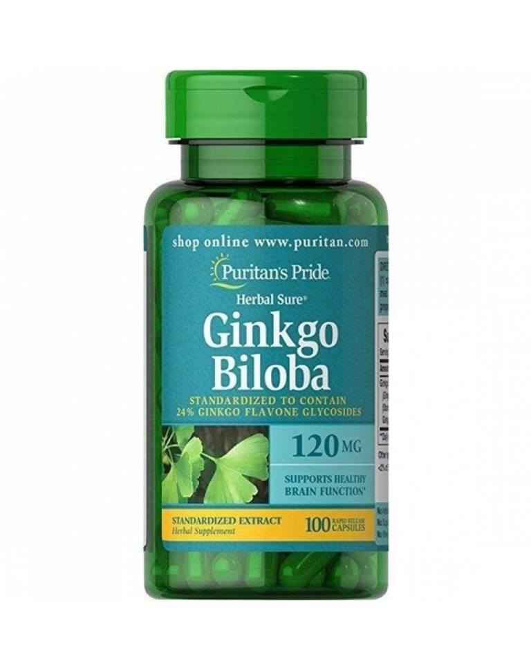 Puritan's GinKgo Biloba Standardized Extract 120 mg; 100 caps Puritan's GinKgo Biloba Standardized Extract 120 mg; 100 caps
