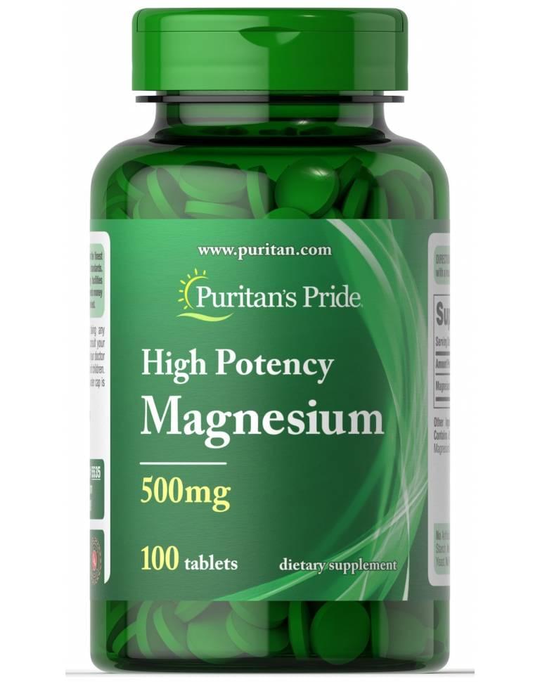 Puritan's Magnesium 500mg 100 caplets Puritan's Magnesium 500mg 100 caplets